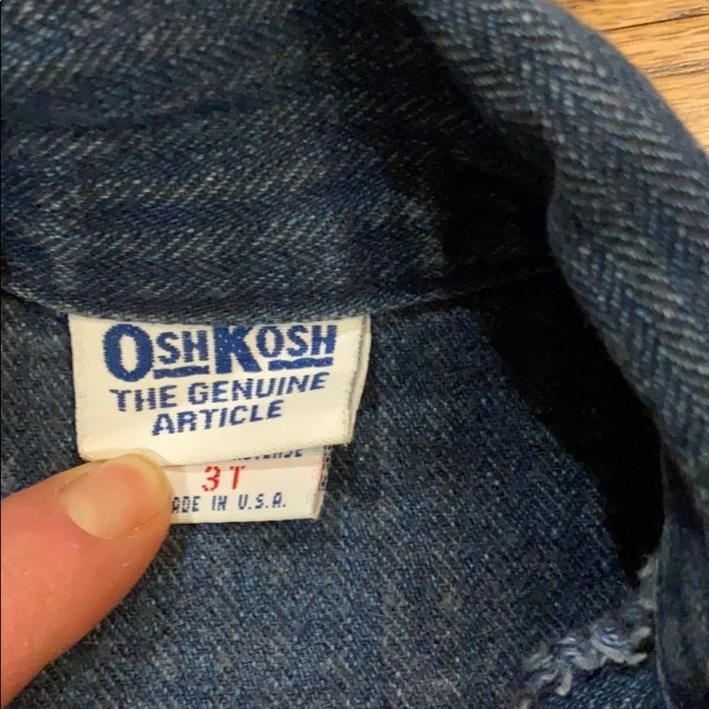 Vintage Oshkosh B'Gosh | Denim Jacket with Plaid Sz 3T‎